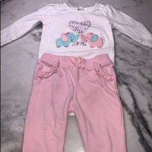 18 months Girls Garanimals Matching Set Pink/White